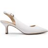 DREAM PAIRS Women’s Kitten Heels Slingback Closed Pointed Toe Low Pumps Shoes Women Party Wedding Sexy Casual Dress Shoes(White)