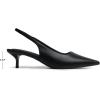 DREAM PAIRS Women’s Kitten Heels Slingback Low Closed Toe Comfortable Pumps Pointed Toe Wedding Party Elegant Dress Shoes(Black-pu)