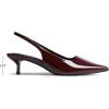 DREAM PAIRS Women’s Kitten Heels Slingback Low Closed Toe Comfortable Pumps Pointed Toe Wedding Party Elegant Dress Shoes(Burgundy)