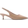 DREAM PAIRS Women’s Kitten Heels Slingback Low Closed Toe Comfortable Pumps Pointed Toe Wedding Party Elegant Dress Shoes(Nude)