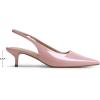 DREAM PAIRS Women’s Kitten Heels Slingback Low Closed Toe Comfortable Pumps Pointed Toe Wedding Party Elegant Dress Shoes(Pink)