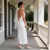 DREAM PAIRS Women’s Kitten Heels Slingback Low Closed Toe Comfortable Pumps Pointed Toe Wedding Party Elegant Dress Shoes(White)
