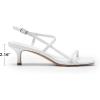 DREAM PAIRS Women’s Low Kitten Heels Square Open Toe Ankle Strap Party Wedding Dressy 2.16 Inch 2026SS Sandals Shoes With Quiet Heel Cap(White)