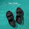 DREAM PAIRS Women’s Platform Water Sandals Adjustable Lightweight Waterproof Summer Beach Wedge Chunky Sandals(All Black)
