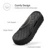 DREAM PAIRS Women’s Platform Water Sandals Adjustable Lightweight Waterproof Summer Beach Wedge Chunky Sandals(All Black)