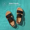 DREAM PAIRS Women’s Platform Water Sandals Adjustable Lightweight Waterproof Summer Beach Wedge Chunky Sandals(Black)