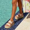 DREAM PAIRS Women’s Platform Water Sandals Adjustable Lightweight Waterproof Summer Beach Wedge Chunky Sandals(Sand)