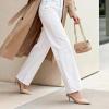 DREAM PAIRS Women’s Slingback Lace Up Kitten Low Heel Closed Toe Ankle Strap Heels Pointed Toe Strappy Pumps Shoes Party Wedding Dress Shoes(Nude)