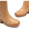 DREAM PAIRS Women’s Square Toe Platform Chunky Block Heel Knee High Riding Boots(All Yellow)