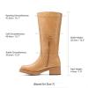 DREAM PAIRS Women’s Square Toe Platform Chunky Block Heel Knee High Riding Boots(All Yellow)