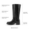 DREAM PAIRS Women’s Square Toe Platform Chunky Block Heel Knee High Riding Boots(Black)