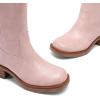 DREAM PAIRS Women’s Square Toe Platform Chunky Block Heel Knee High Riding Boots(Pink)