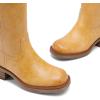 DREAM PAIRS Women’s Square Toe Platform Chunky Block Heel Knee High Riding Boots(Yellow)