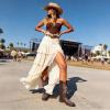 DREAM PAIRS Women’s Western Cowboy Boots Square Toe Embroidered Mid Calf Boots Western Chunky Low Heel for Country Music Festivals Theme Party and Concert(Brown)