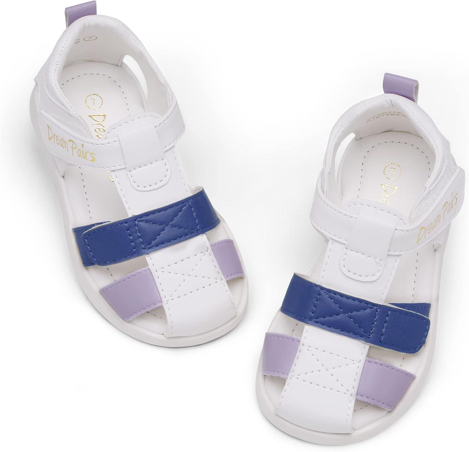 image:imageDREAM PAIRS Toddler Boys Girls Sandals ClosedToe Summer Dress Sandals ShoesNavyPurple