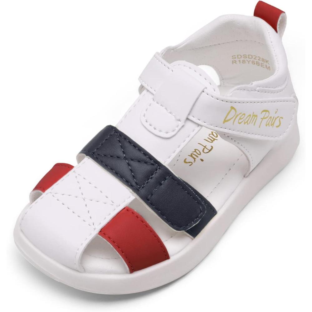 image:imageDREAM PAIRS Toddler Boys Girls Sandals ClosedToe Summer Dress Sandals ShoesRedBlue