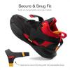 DREAM PAIRS Boys Girls Basketball Shoes Little Kid Big Kid Non-Slip Sport Athletic Sneakers Boys Comfortable Durable School Training Shoes(Black/Red)