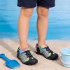 DREAM PAIRS Boys Girls Summer Outdoor Athletic Sport Sandals Hiking Beach Casual Closed Toe Adjustable Multicolor for Toddler/Little/Big Kids(Blue/Black)