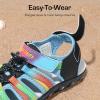 DREAM PAIRS Boys Girls Summer Outdoor Athletic Sport Sandals Hiking Beach Casual Closed Toe Adjustable Multicolor for Toddler/Little/Big Kids(Blue/Black)