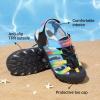DREAM PAIRS Boys Girls Summer Outdoor Athletic Sport Sandals Hiking Beach Casual Closed Toe Adjustable Multicolor for Toddler/Little/Big Kids(Blue/Black)