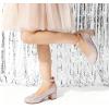 DREAM PAIRS Girls Dress Shoes Chunky High Heels Ankle Strap Party Wedding Princess Pump for Little Big Kid(Gold)