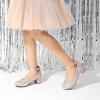 DREAM PAIRS Girls Dress Shoes Chunky High Heels Ankle Strap Party Wedding Princess Pump for Little Big Kid(Gold)