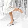 DREAM PAIRS Girls Dress Shoes Chunky High Heels Ankle Strap Party Wedding Princess Pump for Little Big Kid(Silver)