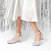 DREAM PAIRS Girls Dress Shoes Chunky High Heels Ankle Strap Party Wedding Princess Pump for Little Big Kid(Silver)