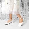 DREAM PAIRS Girls Dress Shoes Chunky High Heels Ankle Strap Party Wedding Princess Pump for Little Big Kid(White)