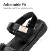 DREAM PAIRS Girls Sandals Casual Open Toe Two Adjustable Strapped Sandals with Hook and Loop for Little Kid/Big Kid(Black)
