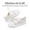 DREAM PAIRS Kids Toddler Sneakers Boys Girls Canvas with Cartoon Dual Hook and Loops for School Walking(Beige/Multi)