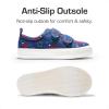 DREAM PAIRS Kids Toddler Sneakers Boys Girls Canvas with Cartoon Dual Hook and Loops for School Walking(Navy/Star)