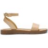 DREAM PAIRS Women’s One Band Ankle Strap Buckle Flat Sandals(Nude)