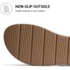 DREAM PAIRS Women’s One Band Ankle Strap Buckle Flat Sandals(Nude)
