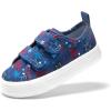DREAM PAIRS Kids Toddler Sneakers Boys Girls Canvas with Cartoon Dual Hook and Loops for School Walking(Navy/Star)