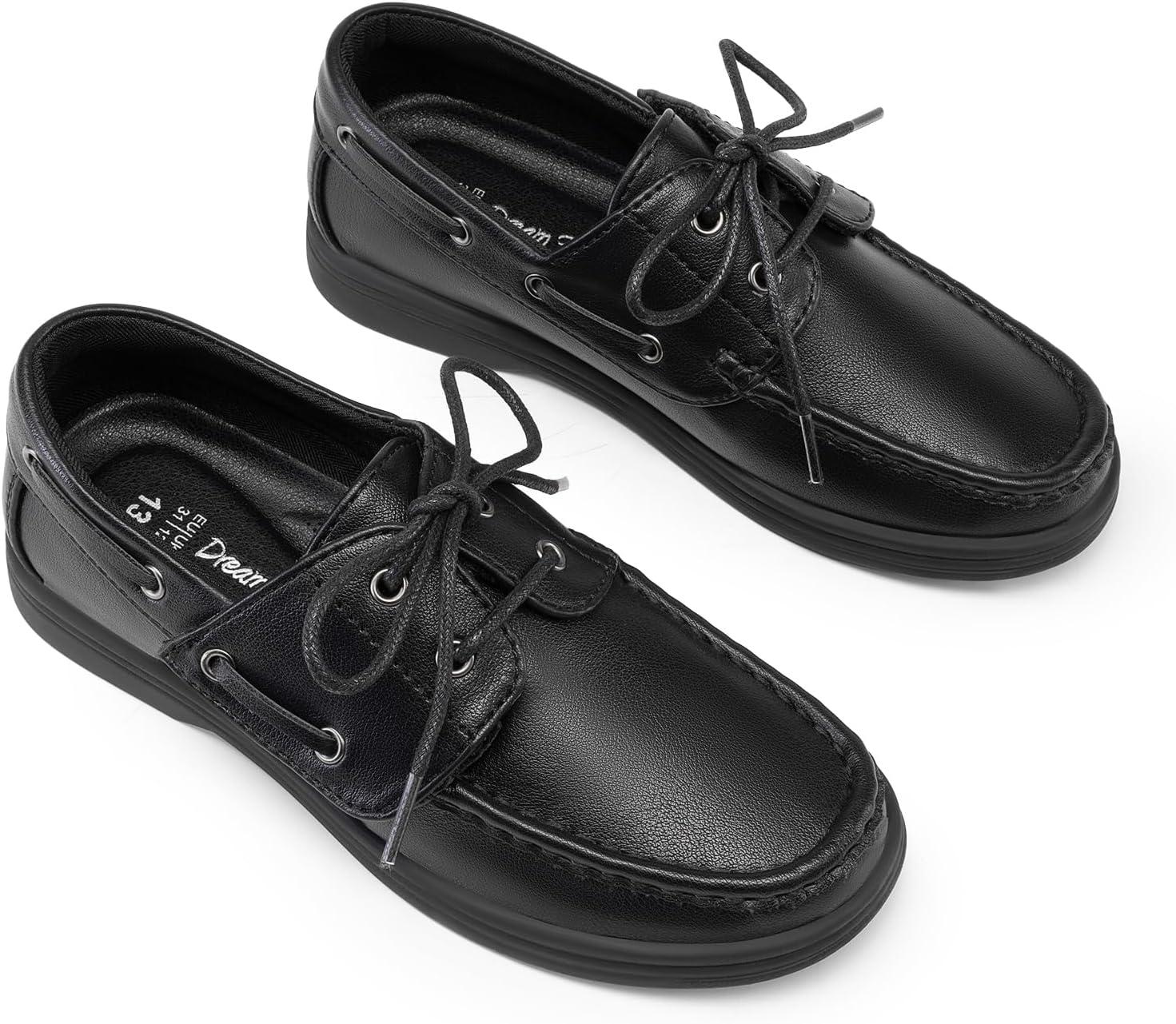 image:imageDREAM PAIRS Boys Dress Shoes Boat Shoes Slip on Loafers Casual School Shoes ToddlerLittle KidBig KidAll Black