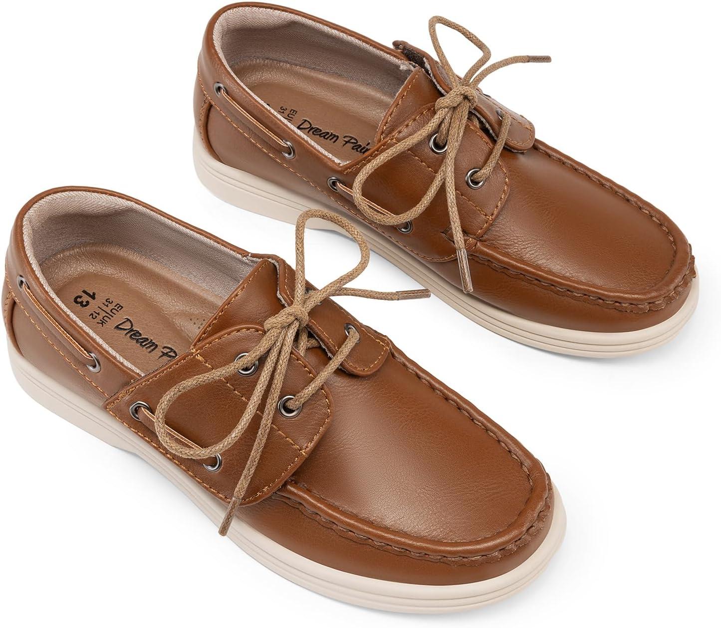image:imageDREAM PAIRS Boys Dress Shoes Boat Shoes Slip on Loafers Casual School Shoes ToddlerLittle KidBig KidBrown
