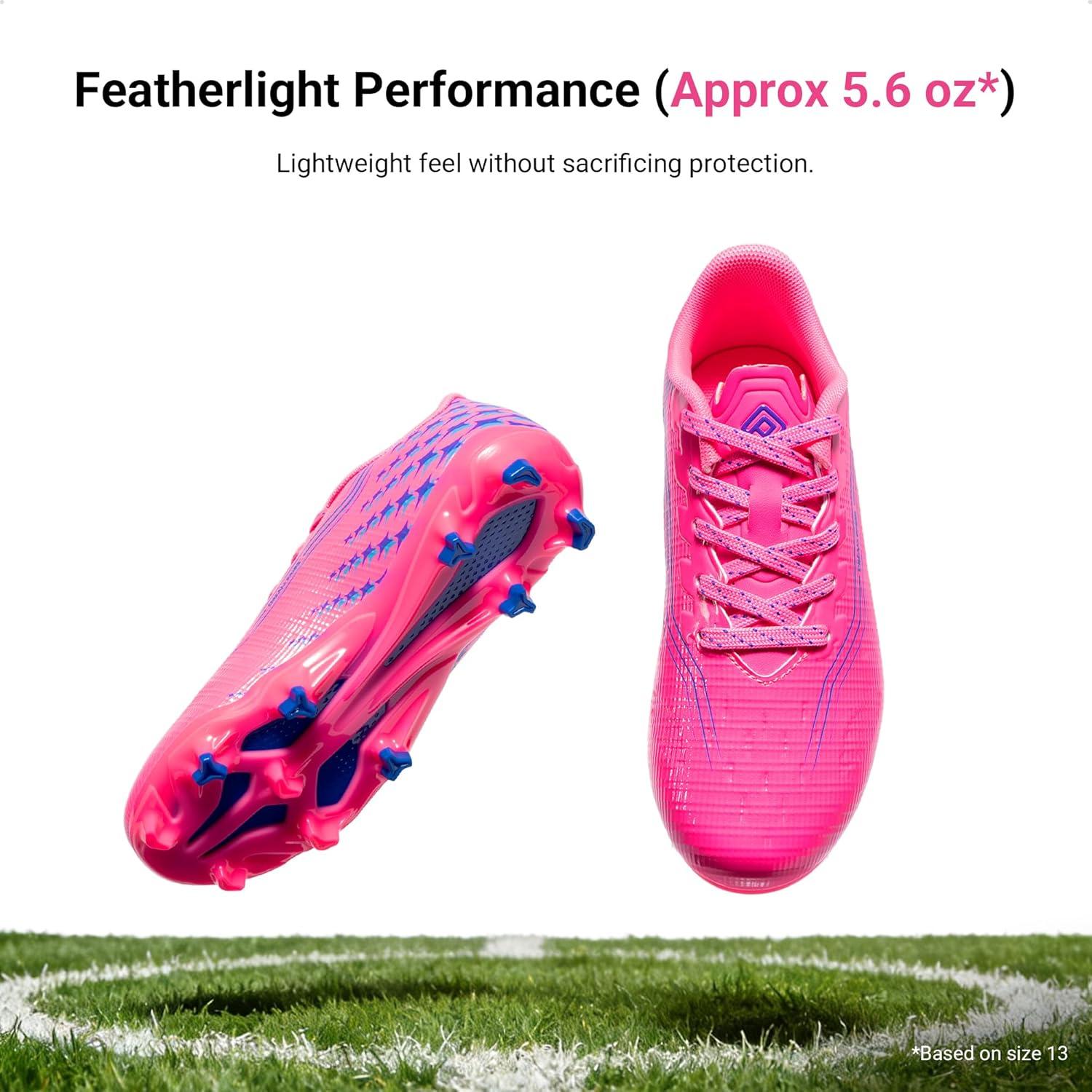 image:imageDREAM PAIRS Boys Girls FG AG Soccer Cleats HighSpeed AntiTwist Lightweight Football ShoesHot Pink