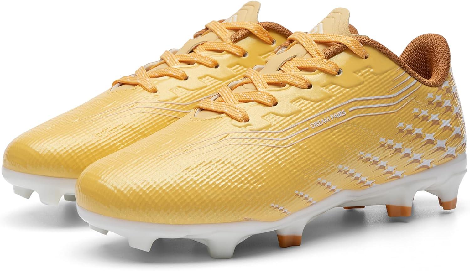 image:imageDREAM PAIRS Boys Girls FG AG Soccer Cleats HighSpeed AntiTwist Lightweight Football ShoesYellow