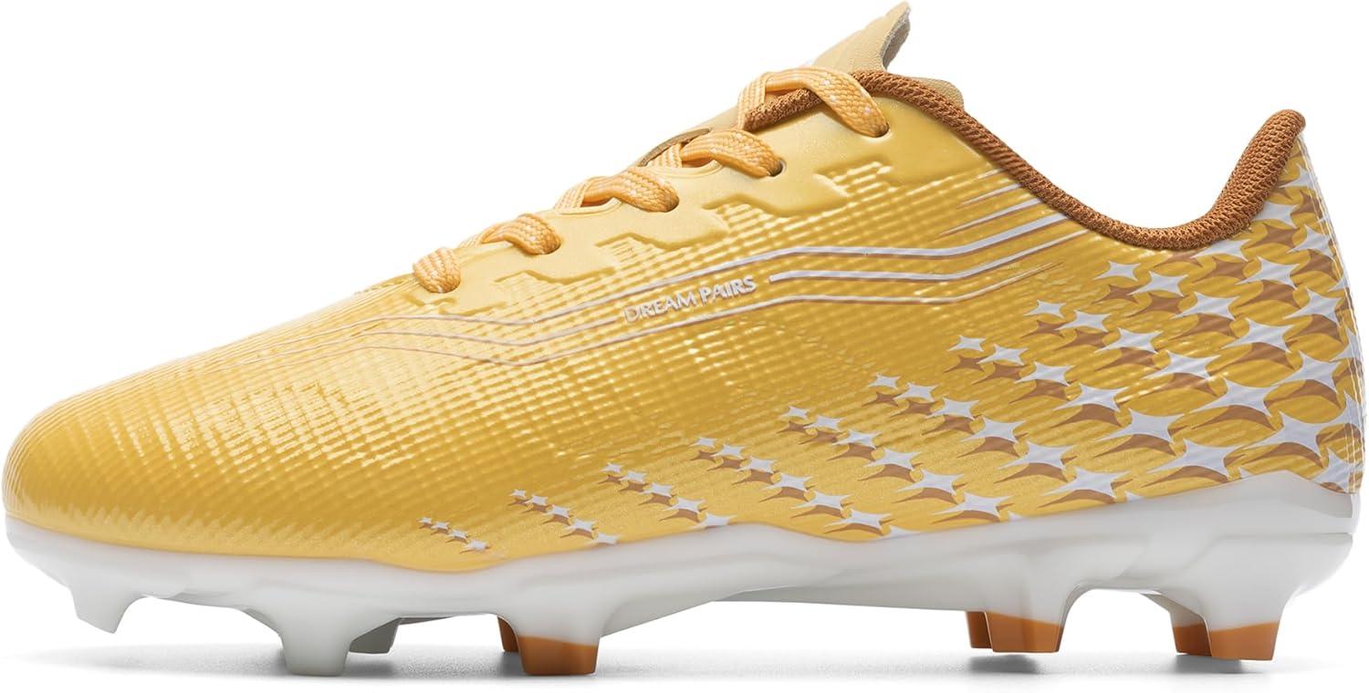 image:imageDREAM PAIRS Boys Girls FG AG Soccer Cleats HighSpeed AntiTwist Lightweight Football ShoesYellow