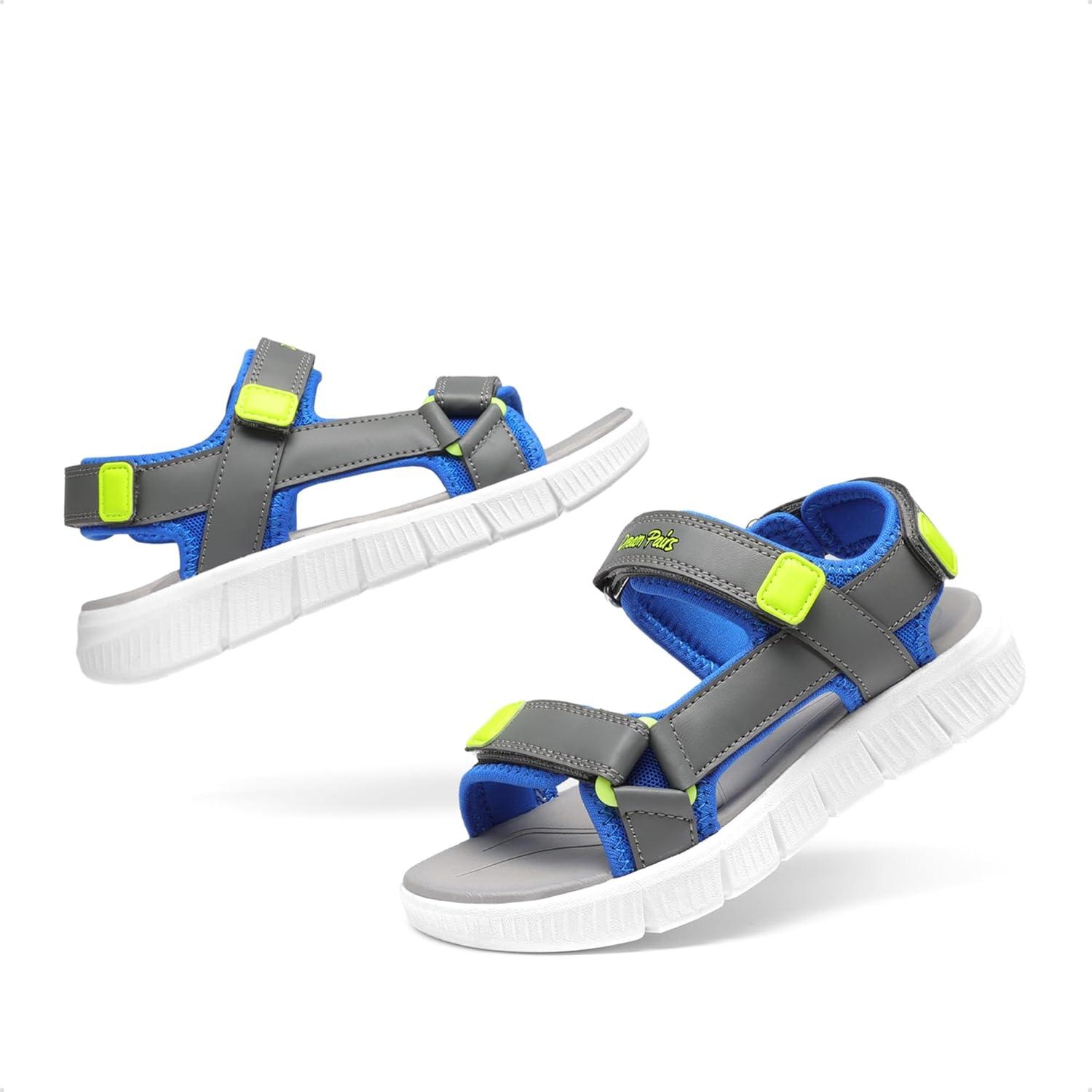 image:imageDREAM PAIRS Boys Girls Sandals Kids Athletic Summer Water Open Toe Shoes for LittleBig KidGreyBlue