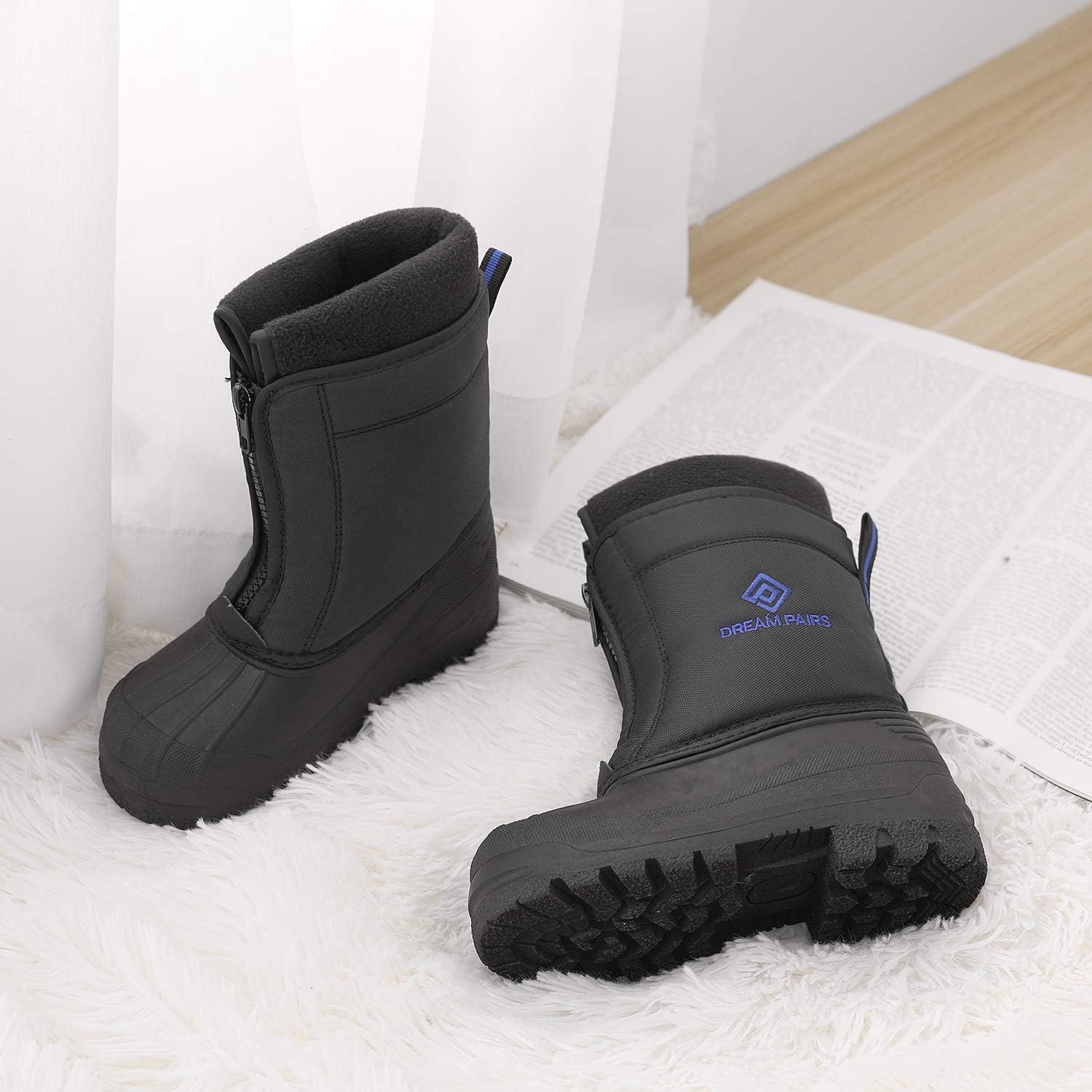 image:imageDREAM PAIRS Boys Girls Waterproof Winter Snow Boots for LittleBig KidsBlackRoyal