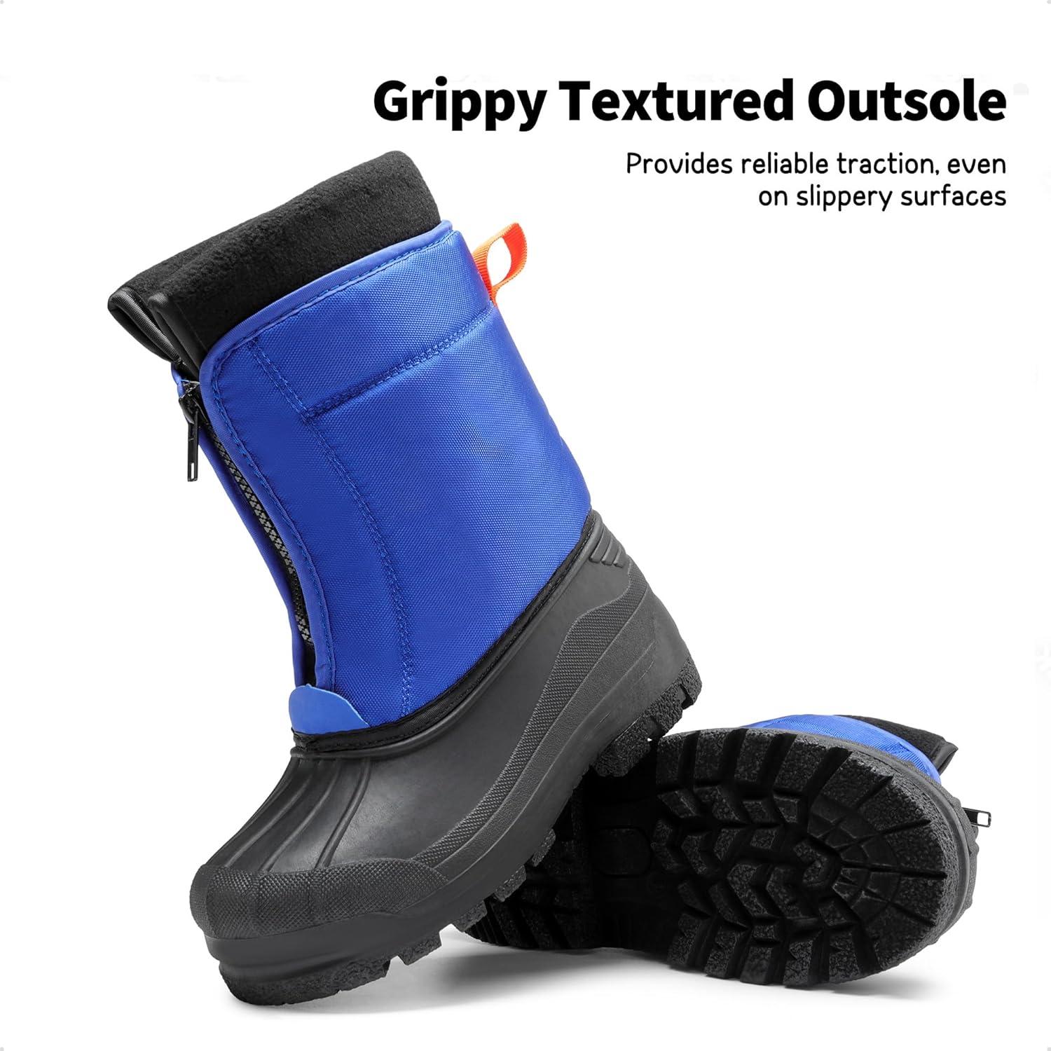 image:imageDREAM PAIRS Boys Girls Waterproof Winter Snow Boots for LittleBig KidsRoyalBlueOrange