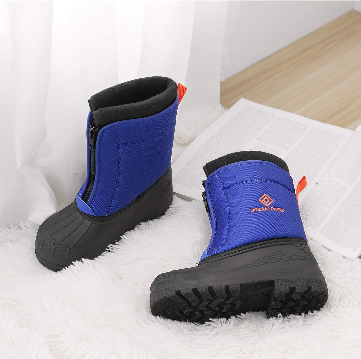 image:imageDREAM PAIRS Boys Girls Waterproof Winter Snow Boots for LittleBig KidsRoyalBlueOrange