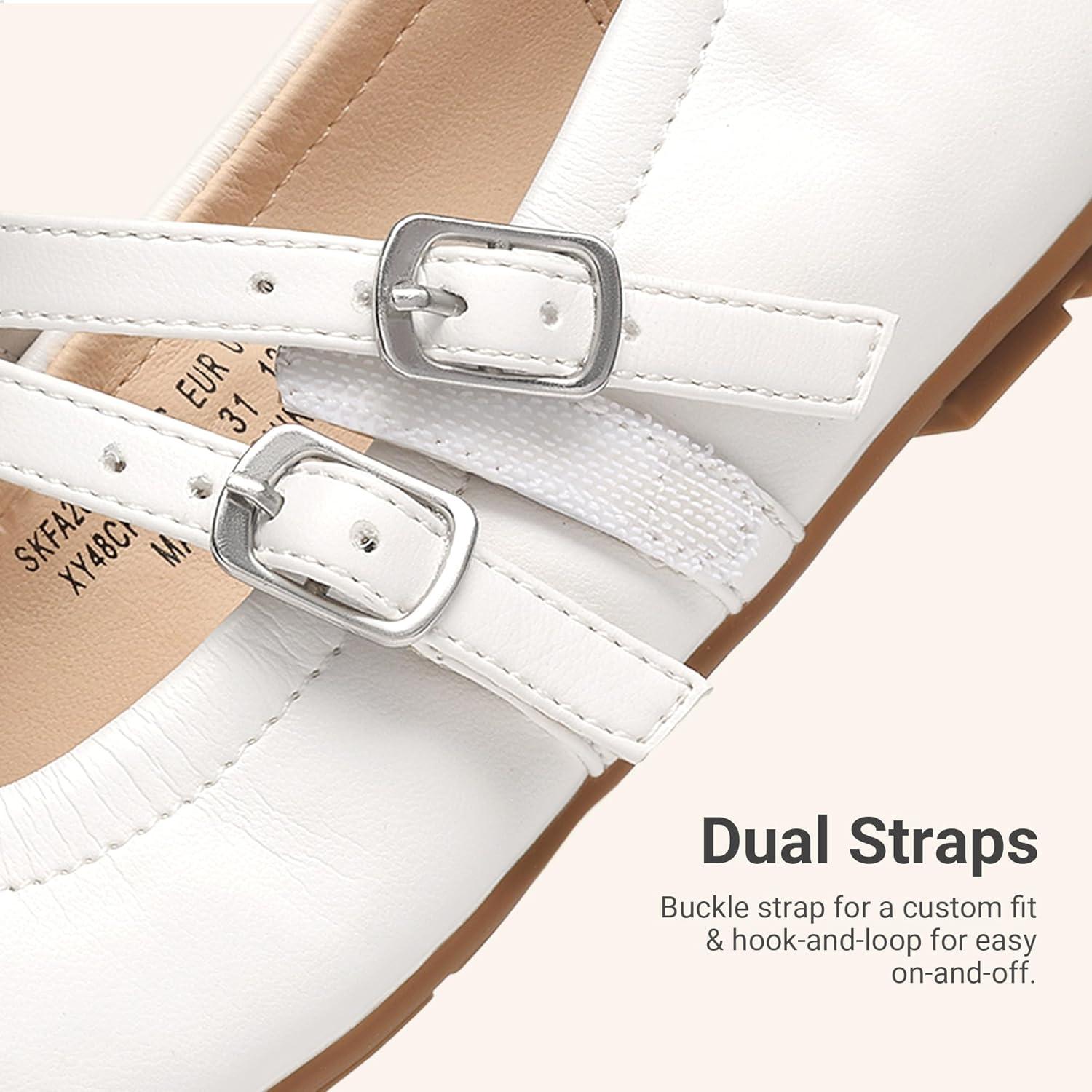 image:imageDREAM PAIRS Girls Dress Shoes Slip on Ballerina Flats Mary Jane Ballet Shoes for WeddingPartyWhite