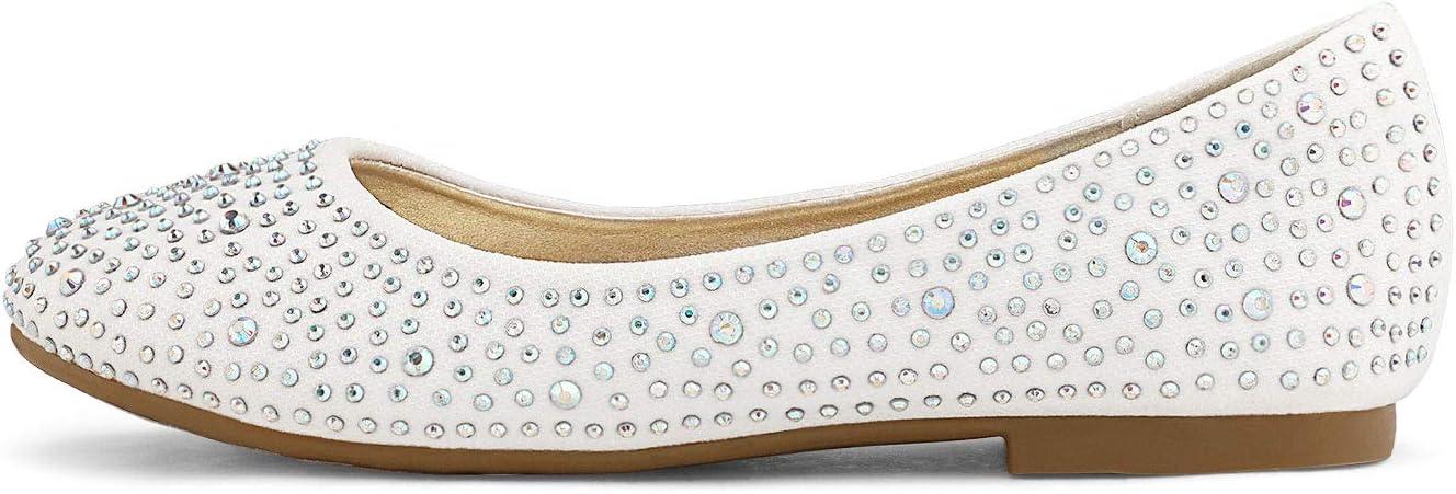image:imageDREAM PAIRS Girls Dress Shoes Slip on Ballerina Flats for WeddingPartyWhiteSuede
