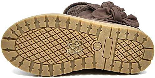 image:imageDREAM PAIRS Girls Winter Snow Boots Faux Fur Lined Mid Calf ShoesBrown