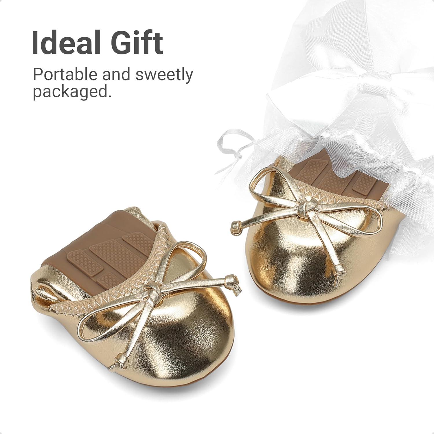 image:imageDREAM PAIRS Little Girls Toddler Ballet Flats Dress Shoes Mary Janes ShoesGold