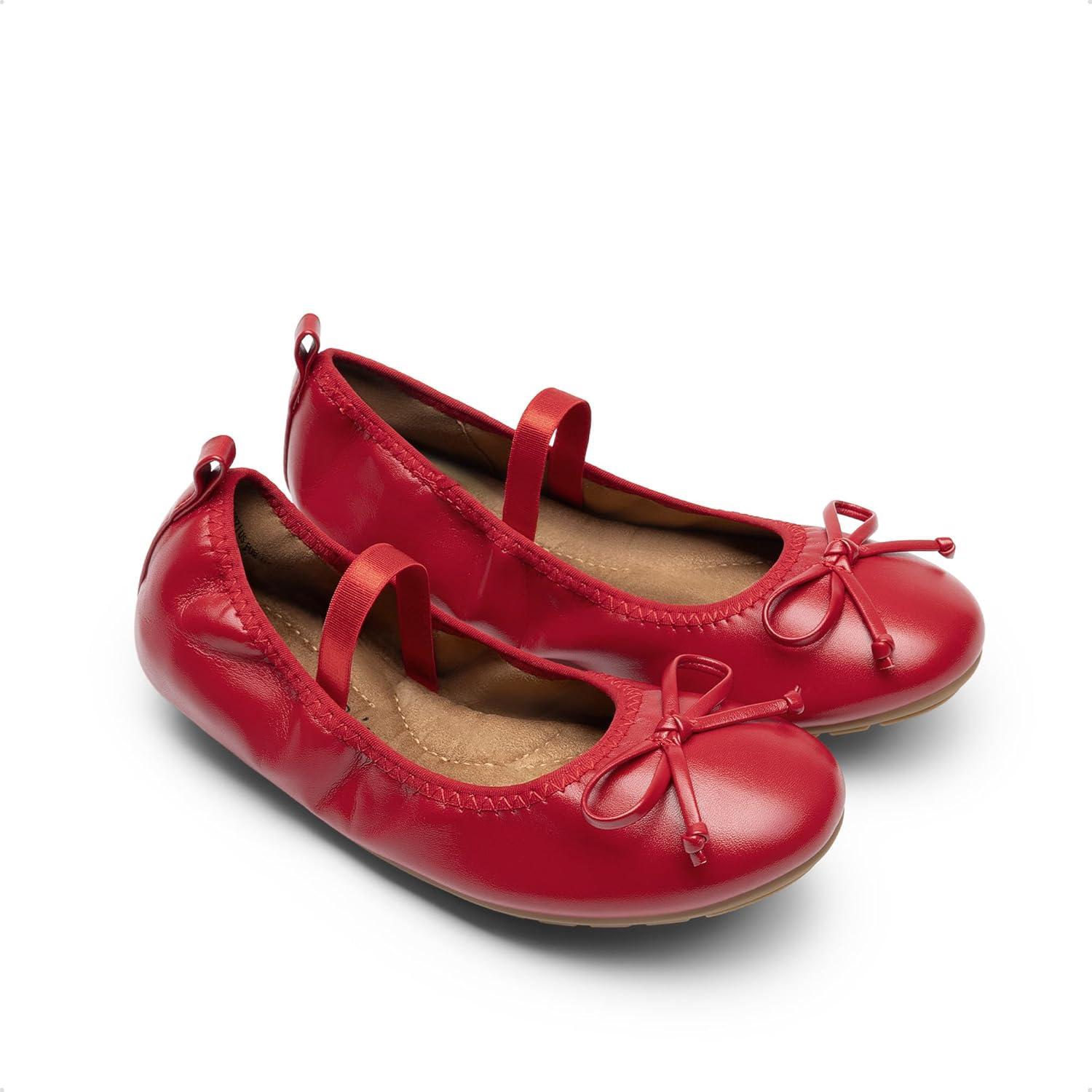 image:imageDREAM PAIRS Little Girls Toddler Ballet Flats Dress Shoes Mary Janes ShoesRed