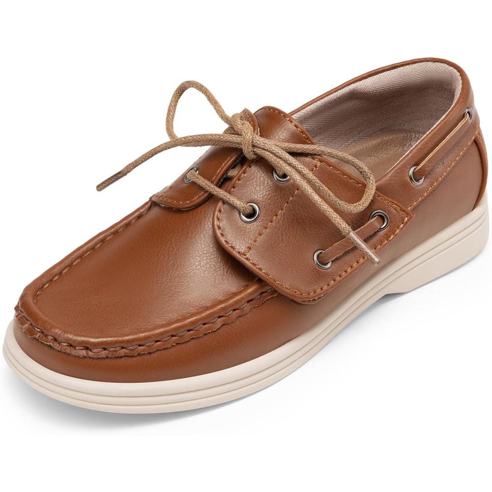 image:imageDREAM PAIRS Boys Dress Shoes Boat Shoes Slip on Loafers Casual School Shoes ToddlerLittle KidBig KidBrown